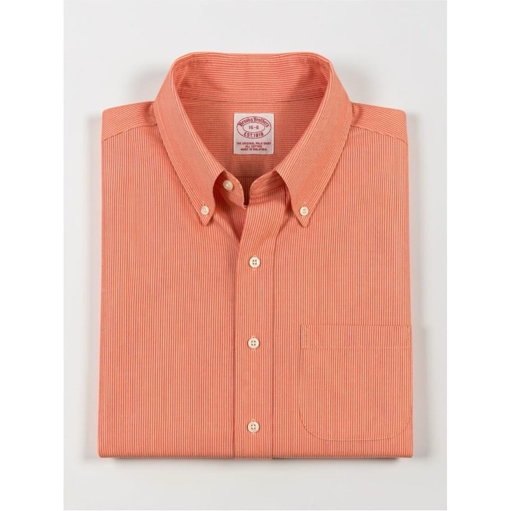Brooks Brothers Mens Button Up Shirt Large Preppy Long Sleeves Preppy Coastal